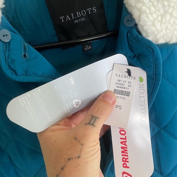 NWT Talbots Blue Quilted Bomber - Picture 3 of 9